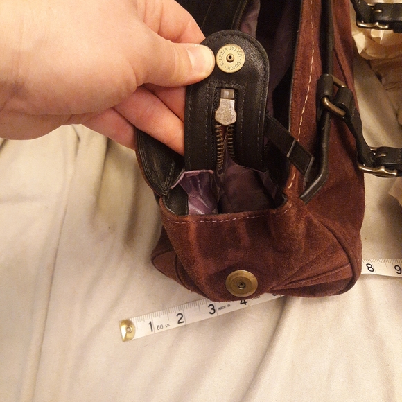 Coach Soho Satchel Purple Plum Suede Purse HO5S-7474 - Picture 10 of 13